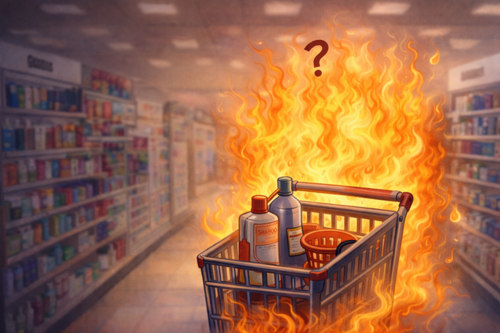 anxiety vs hot flash symptoms while shopping